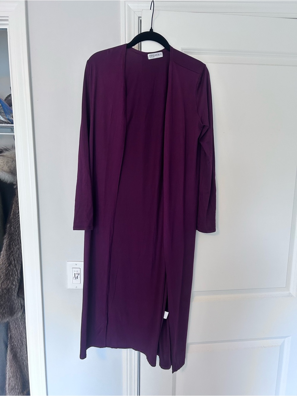Ox blood long soft duster